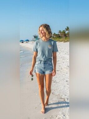 Pacific Creations Ocean Inspired Sarasota Florida Graphic T-Shirt Small Blue